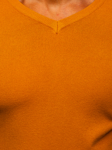 Men’s V-neck Sweater Camel Bolf YY03