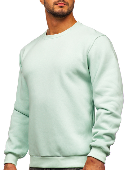 Men's Thick Sweatshirt Light Mint Bolf 2001