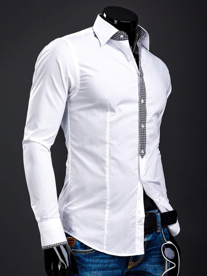 Men’s Elegant Long Sleeve Shirt White Bolf 0939A