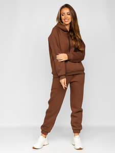 Women's 2-Piece Tracksuit Brown Bolf 5996